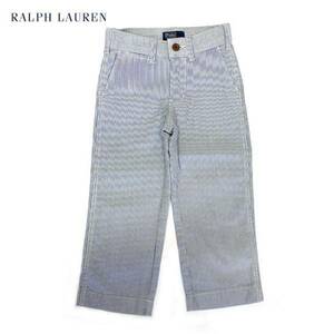 新品未使用　POLO RALPH LAUREN　ラルフローレン　キッズ　ヒッコリー　ストライプ　ジーンズ　3T(100cm)　USA国内直営店購入　正規品