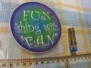 Fun Fishing With Fan/フィッシングエリアニュース/釣り/ステッカー/シール　※ ヤフーショッピングストア/レア物商会・健美堂でも大量出品