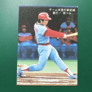 1978年　カルビー　プロ野球カード　78年　豪打！赤ヘル　広島　三村敏之　今シーズンほど屈じょくの～　【管767】