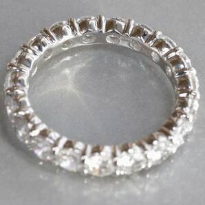 Pt850 ダイヤモンド 1.85ct フルエタニティ リング 6号 エタニティ ピンキーリングの画像6