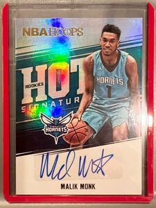 激レア RC Auto 2017-18 Panini Hoops Malik Monk マリーク・モンク NBA ルーキー サイン Lakers レイカーズ Kings キングス バスケ