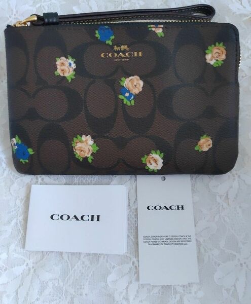 新品未使用品　COACH コーナーシップリストレット シグネチャーヴィンテージミニローズ