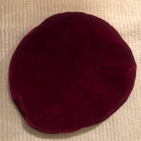 【最終価格】ベレー帽　ベロア 赤　ボルドー　フリーサイズ 