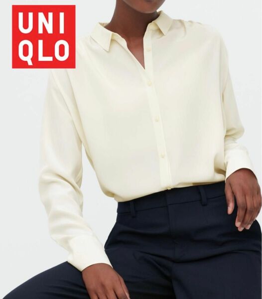 UNIQLO ユニクロ　シャイニーギャザーブラウス