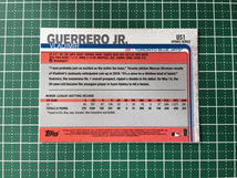 ★TOPPS MLB 2019 UPDATE #US1 VLADIMIR GUERRERO JR.［TORONTO BLUE JAYS］ベースカード ルーキー RC 19★_画像2