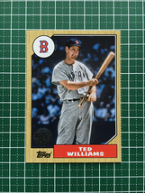 ★TOPPS MLB 2022 UPDATE #87TBU-12 TED WILLIAMS［BOSTON RED SOX］インサートカード「1987 TOPPS BASEBALL」★_画像1