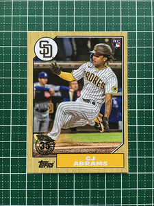 ★TOPPS MLB 2022 UPDATE #87TBU-10 CJ ABRAMS［SAN DIEGO PADRES］インサートカード「1987 TOPPS BASEBALL」ルーキー「RC」★