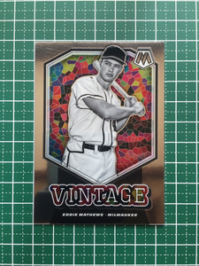 ★PANINI MLB 2021 MOSAIC #V4 EDDIE MATHEWS［MILWAUKEE BRAVES］インサートカード「VINTAGE」★