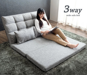 3way серый диван-кровать 2 местный . compact свободно ширина 130cm высокий задний 
