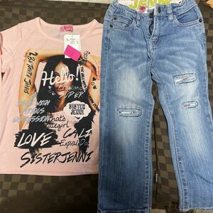 JENNI ジェニー スムース 「スパンコールロゴ柄」 ハイネック長袖Tシャツ C 女の子