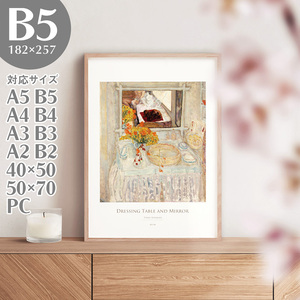 Art hand Auction BROOMIN Art Poster Pierre Bonnard Dressing Table and Mirror Painting Masterpiece Landscape B5 182 x 257 mm AP212, Printed materials, Poster, others