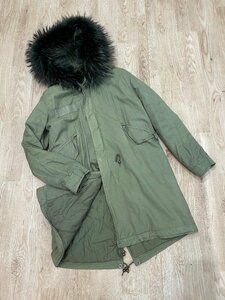  buy 270,000 jpy MR&MRS Mr. and Mrs. Italy Mod's Coat M lady's khaki military Italy made quality seven 32