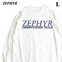 L 新品【ZEPHYR EMB LOGO L/S TEE ゼファー 刺繍ロゴ ロングスリーブティー ZEPHYR ロンTシャツ カットソー スケーティング チーム】_画像1