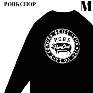 M 新品【PORKCHOP GARAGE SUPPLY CIRCLE PORK THERMAL HEAVY WEIGHT WAFFLE ポークチョップ ガレージサプライ サーマル サークルポーク】