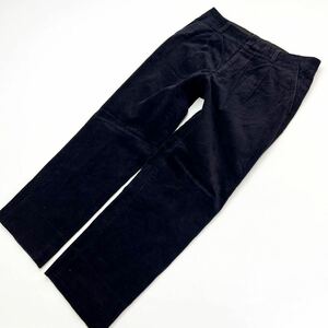 日本製 ☆ ランバン ☆ LANVIN リラックスシルエット◎ ストレッチ コーデュロイパンツ タック入 ネイビー 85 モード カジュアル■JS344