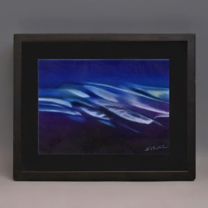 [ genuine work ]. river preeminence person acrylic fiber . frame work F4 number title un- details autograph equipped box attaching abstract painting frame acrylic fiber picture paper . art interior z2299k