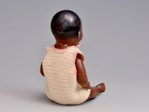 アンティークドール ビスクドール ドイツ ホイバッハ スリーピングアイ アフリカ 子供 人形 1930年頃 西洋美術　z1398k_画像2