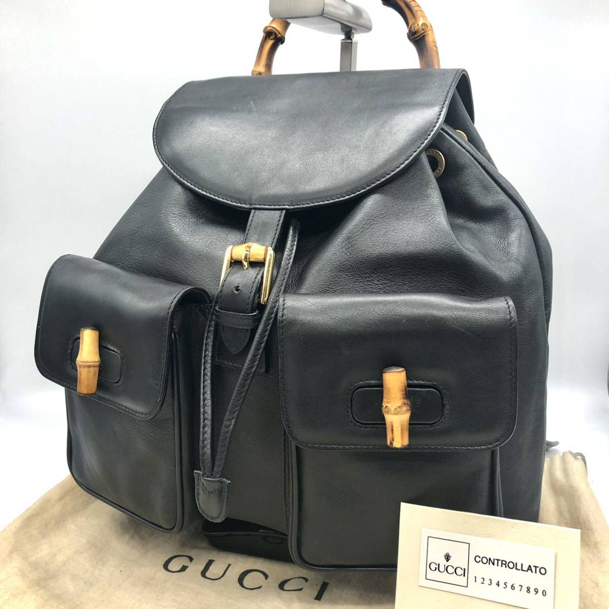 ヤフオク! -「グッチ 巾着バッグ」(バンブーライン) (かばん、バッグ