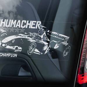 ◆送無【ミハエル・シューマッハ】外張り カーステッカー220×100mm 外貼り ウインドウ シール F1 モータースポーツ ミヒャエル B1@2539-4