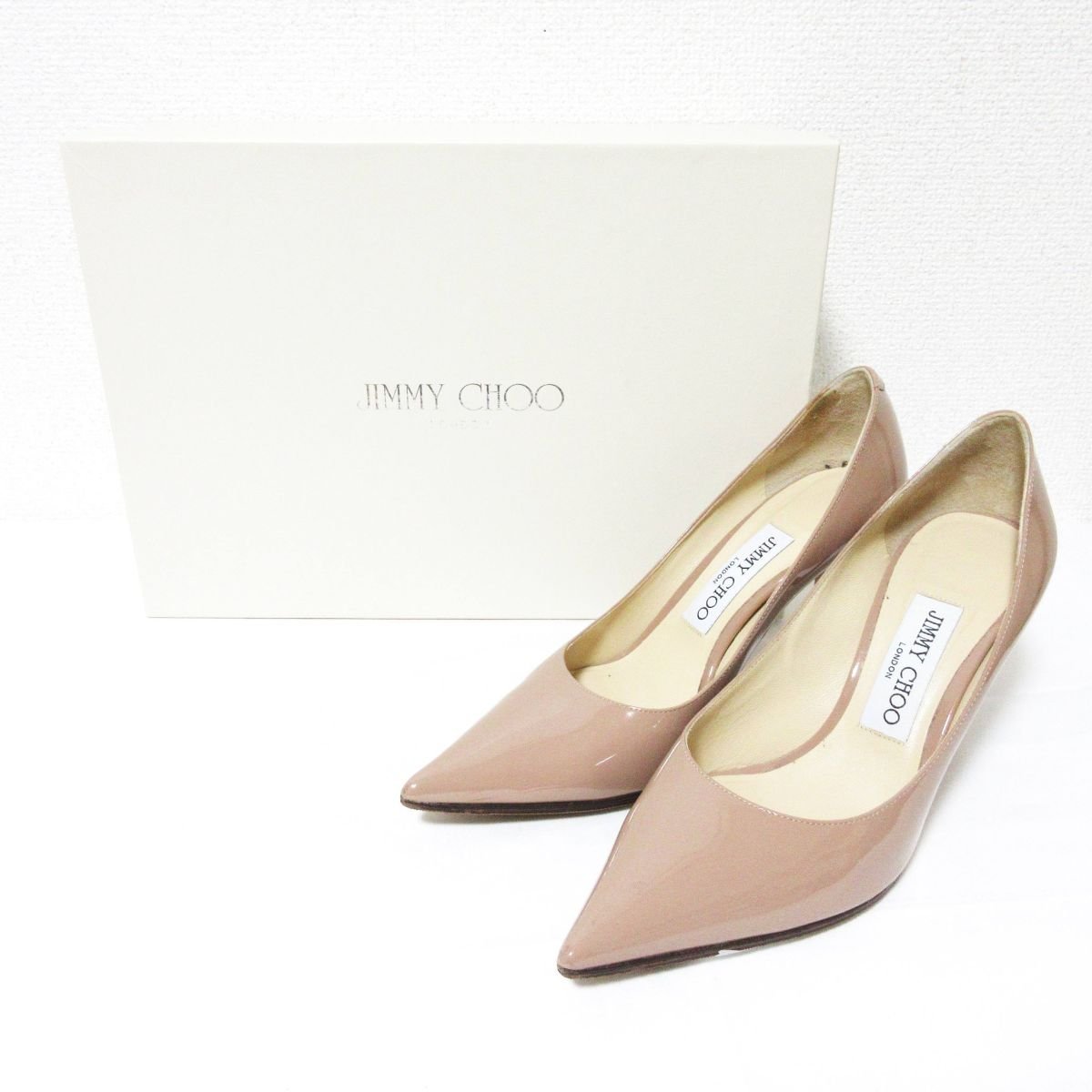 jimmy choo 新品未使用 パンプス 38 ピンクゴールド 正規品 ハイヒール