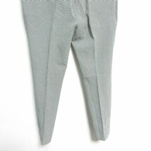 ほぼ未使用 19SS Theory セオリー TAILORED TROUSER J 千鳥格子柄 ストレッチ スリムフィット クロップドパンツ XX0 黒 白_画像7