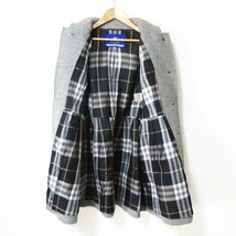 美品 BURBERRY BLUE LABEL バーバリーブルーレーベル アンゴラブレンド 裏地ノバチェック ステンカラーコート 38 グレー_画像5