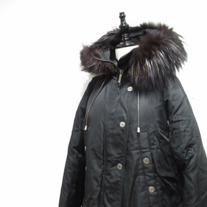  beautiful goods GUCCI Gucci 1998 year of model Tom Ford period fur attaching down coat f- dead down jacket oversize 38 black black 