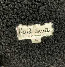 最高級【羊革】Paul Smith LONDON ポールスミス レザージャケット L 羊革 裏ボア メンズ 黒 保温性抜群 ロゴ ジップ ロンドン_画像9