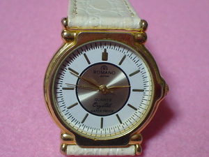 珍品　デザイン　ROMANO　１８K　GOLD　ELECTORO　PLATED　腕時計