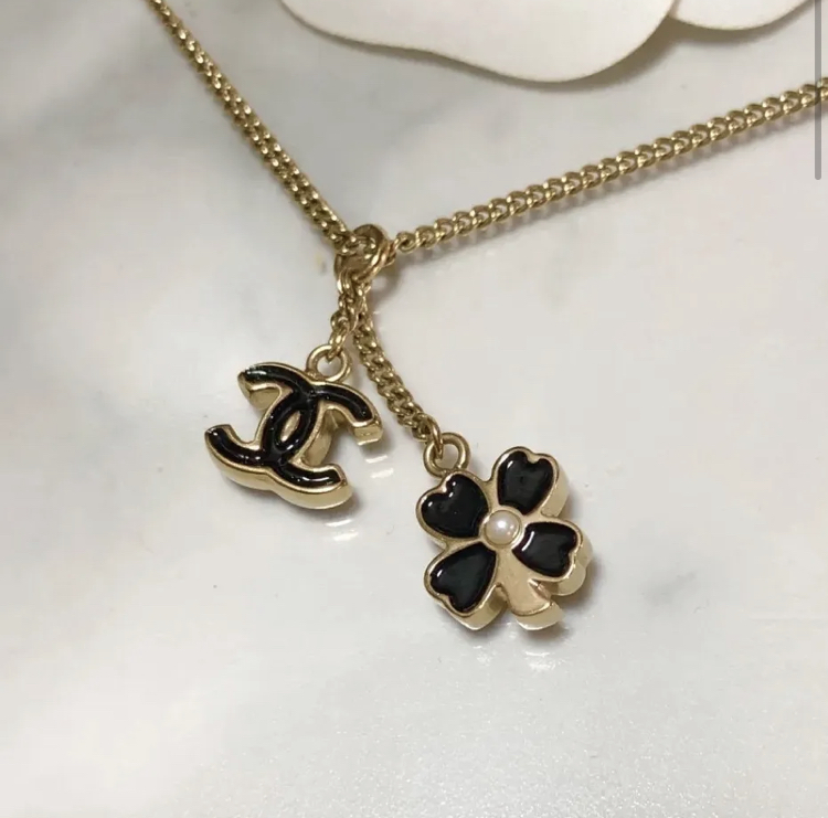 CHANEL ストーン ココマーク スネークチェーン ネックレス 00A 刻印有-