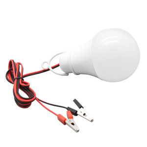 DC12V 9W LED 電球型 ライト ランタン (電球色) 1.1Vｍコード付 アウトドア・夜釣り・キャンプ・夜店・夜間作業等に！！ ★送料220円~★