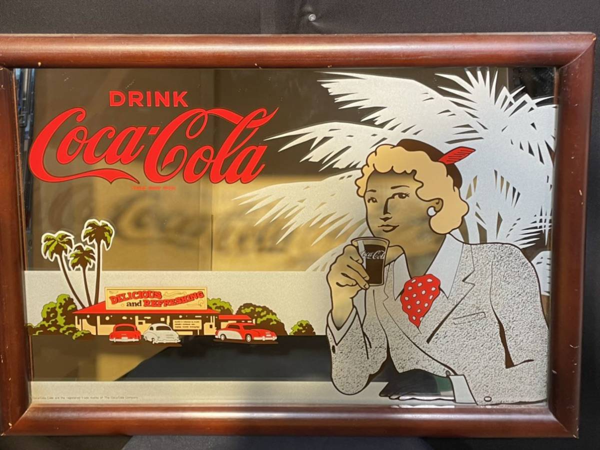 世界の人気ブランド レア ビンテージ Coca Cola コカコーラ パブミラー