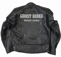 新品 牛革 GHOST RIDER カウハイドレザージャケット L 【送料無料】【Clooney】 _画像4