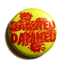 25mm 缶バッジ DAMNED ダムド 地獄に堕ちた野郎ども Neat Neat Neat 初期 UK パンク Punk_画像1