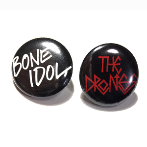 25mm 缶バッジ ２個セット The Drones Bone Idol ドローンズ Power Pop パワーポップ パンク Punk