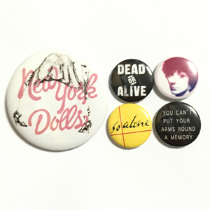 デカ缶バッジ 5.8cm 25mm Johnny Thunders ジョニーサンダース LAMF New York Dolls ニューヨークドールズ So Alone Punk パンク