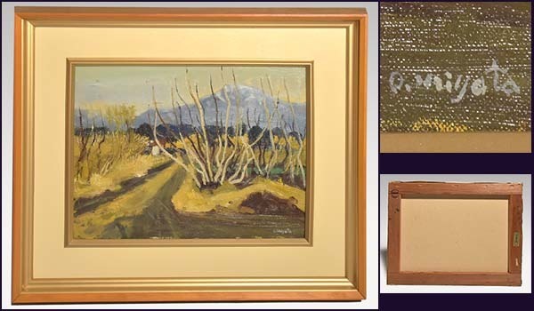 [Authentic Work] Shigeo Miyata Oil Painting Landscape Painting No. F6 Signed Framed Belongs to Shunyokai Member of Kokugakai Director Studied under Ryuzaburo Umehara Doctor of Medicine Oil Painting Oil Painting Painting Calligraphy A2058, painting, oil painting, Nature, Landscape painting