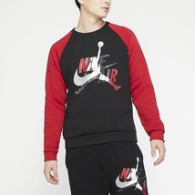 ナイキ XL ジョーダン ジャンプマン クラシック フリースクルー パンツ 定価17050円 ブラック レッド JORDAN JUMPMAN スウェット 上下_画像3