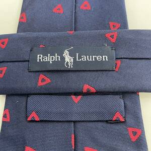 RALPH LAUREN( Ralph Lauren )19 navy triangle dot necktie 