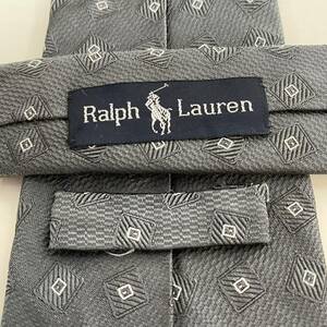 RALPH LAUREN（ ラルフローレン)22 グレー四角ドットネクタイ