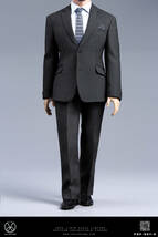 POPtoys X37C 1/6スケール 男性用ビジネススーツ ダークグレー ストライプ Men’s Suit Western-style clothes suit_画像4