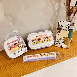 【タイニータン】ランチグッズ4点セット　お弁当箱・お箸箱・ランチクロス・タッパー2P BTS