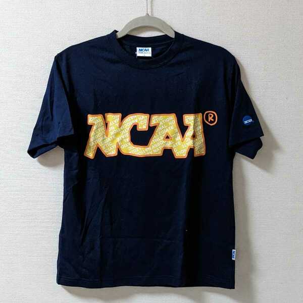 新品未使用 M NCAA 半袖Tシャツ KM0159 ネイビー イエロー カレッジtシャツ アメカジ トレーニング