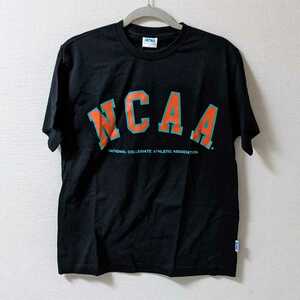 新品未使用 M NCAA 半袖Tシャツ KM0160 ブラック オレンジ カレッジtシャツ アメカジ トレーニング