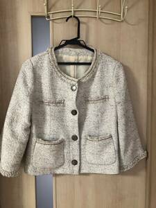 2 times use no color jacket tweed jacket go in . type graduation ceremony wedding beige Gold Denim M