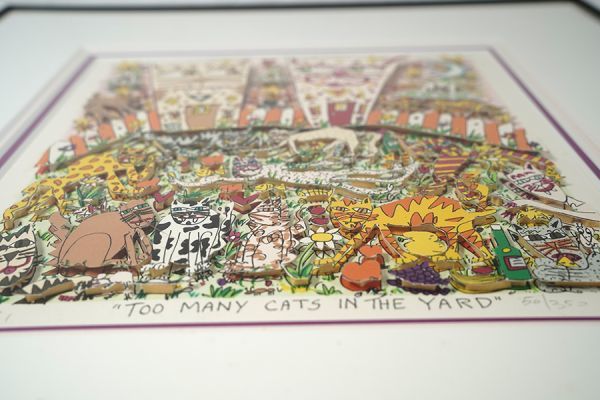 M0214 3Dアート JAMES RIZZI ジェームス・リジィ作 TOO MANY CATS IN 