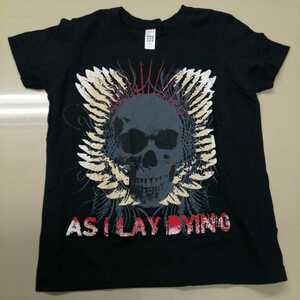 C02 バンドTシャツ　アズアイレイダイング　スカル　AS I LAY DYING