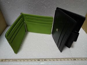 お財布2つ マネークリップ 二つ折り財布 黒→小銭入れ付き【複数購入割引あり】メ