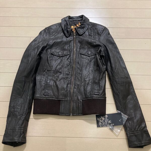 ZARA trf ザラティーアールエフ リアルレザージャケット 未使用タグ付 USA XS