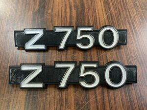 Z750 純正サイドカバ－”Z750”エンブレム2枚 Z1 Z2 750RS Z750Four Z750D1 Z750FX-1 KZ750 LTD FX